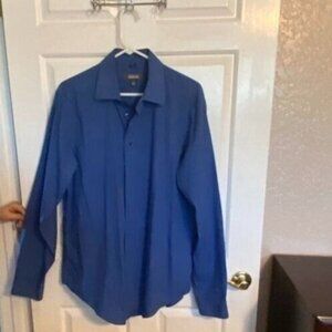 Kenneth Cole Reaction Dress Shirt Mens Size L Long Sleeve